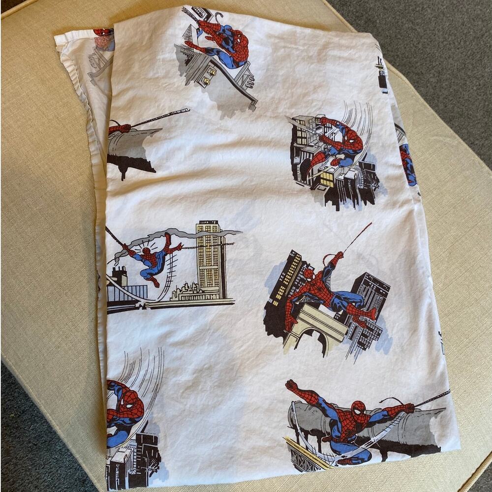 Pottery Barn Kids Spiderman 100% Cotton Flat Sheet Twin